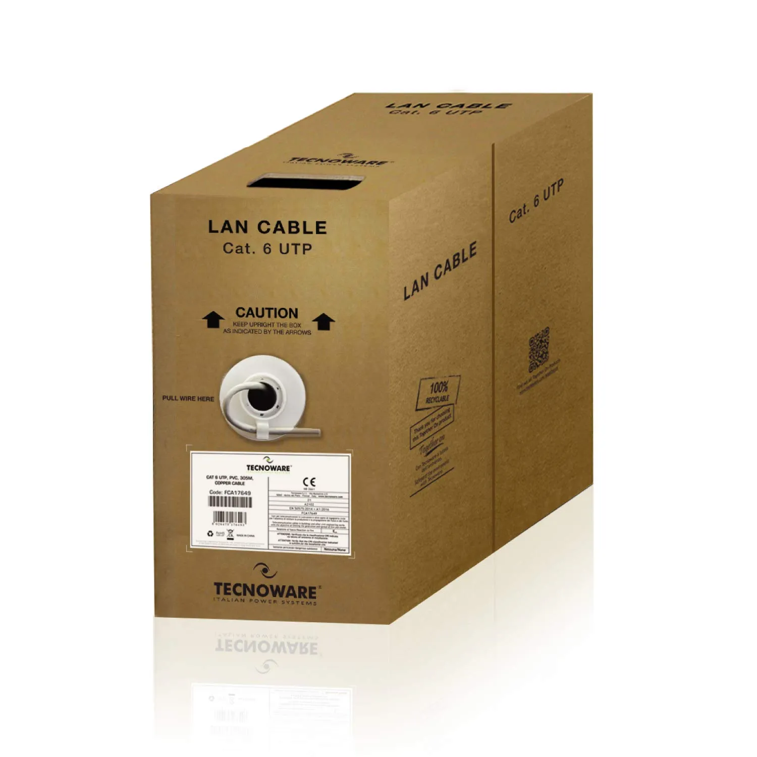 Tecnoware CAT 5E UTP câble réseau 305 m CCA