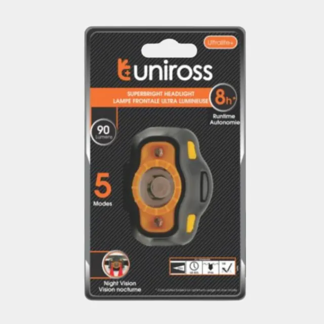 Uniross Ultralite Superbright lampe frontale 90 lumens lumière rouge