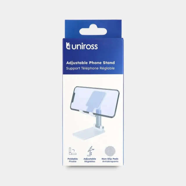 Uniross support téléphone réglable pliable bureau
