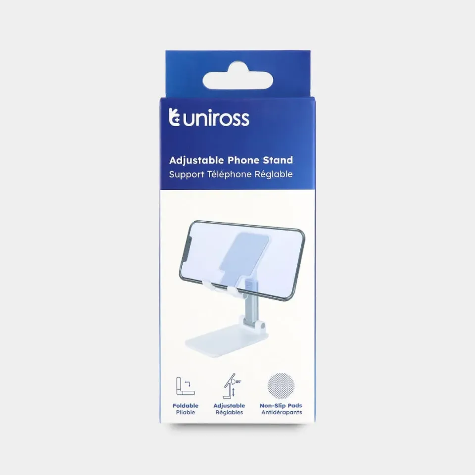 Uniross support téléphone réglable pliable bureau