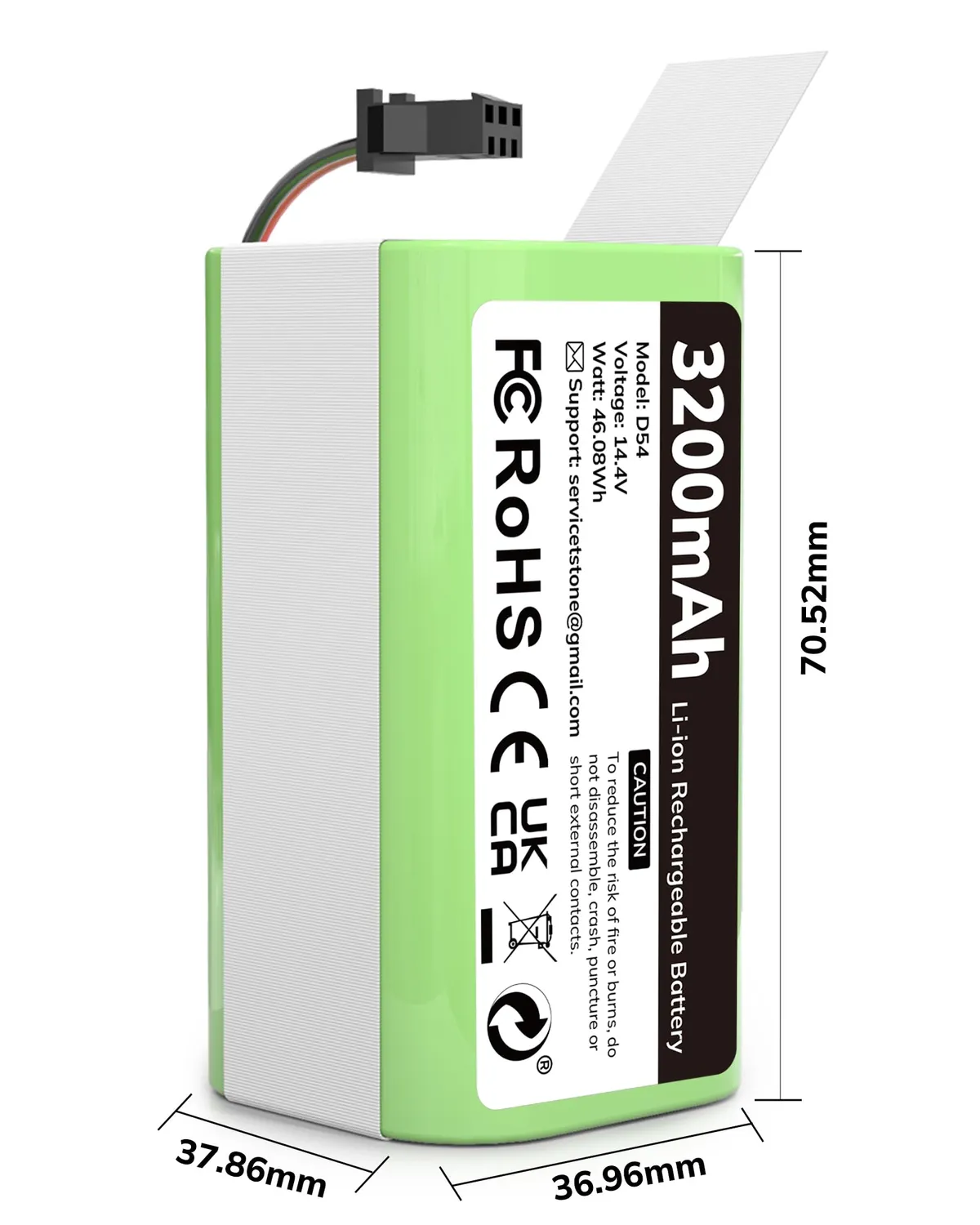 Keenstone 14,4V batterie aspirateur robot 3200mAh Li-ion
