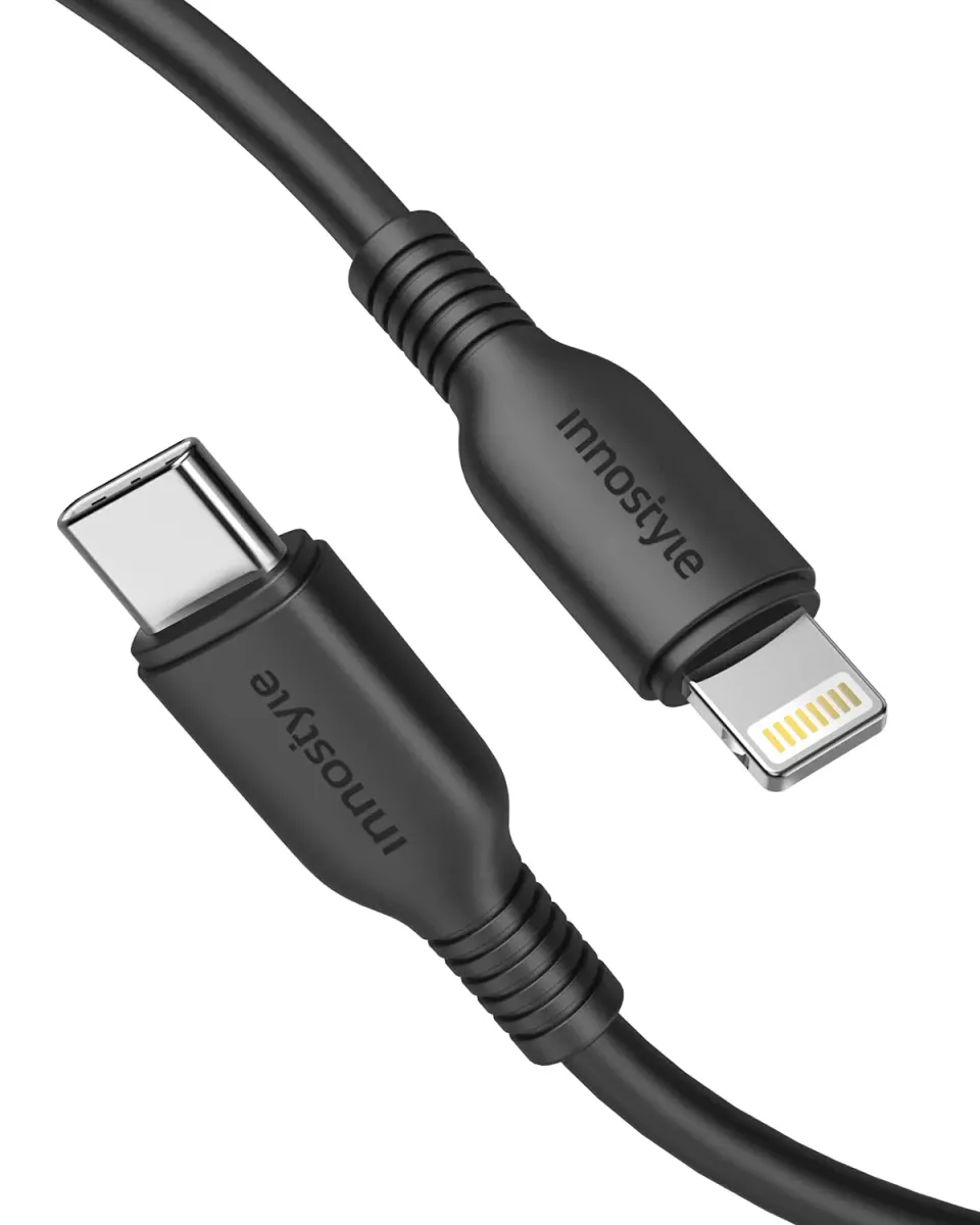 Innostyle Jazzy câble Lightning USB-C 1,2 m noir Kevlar