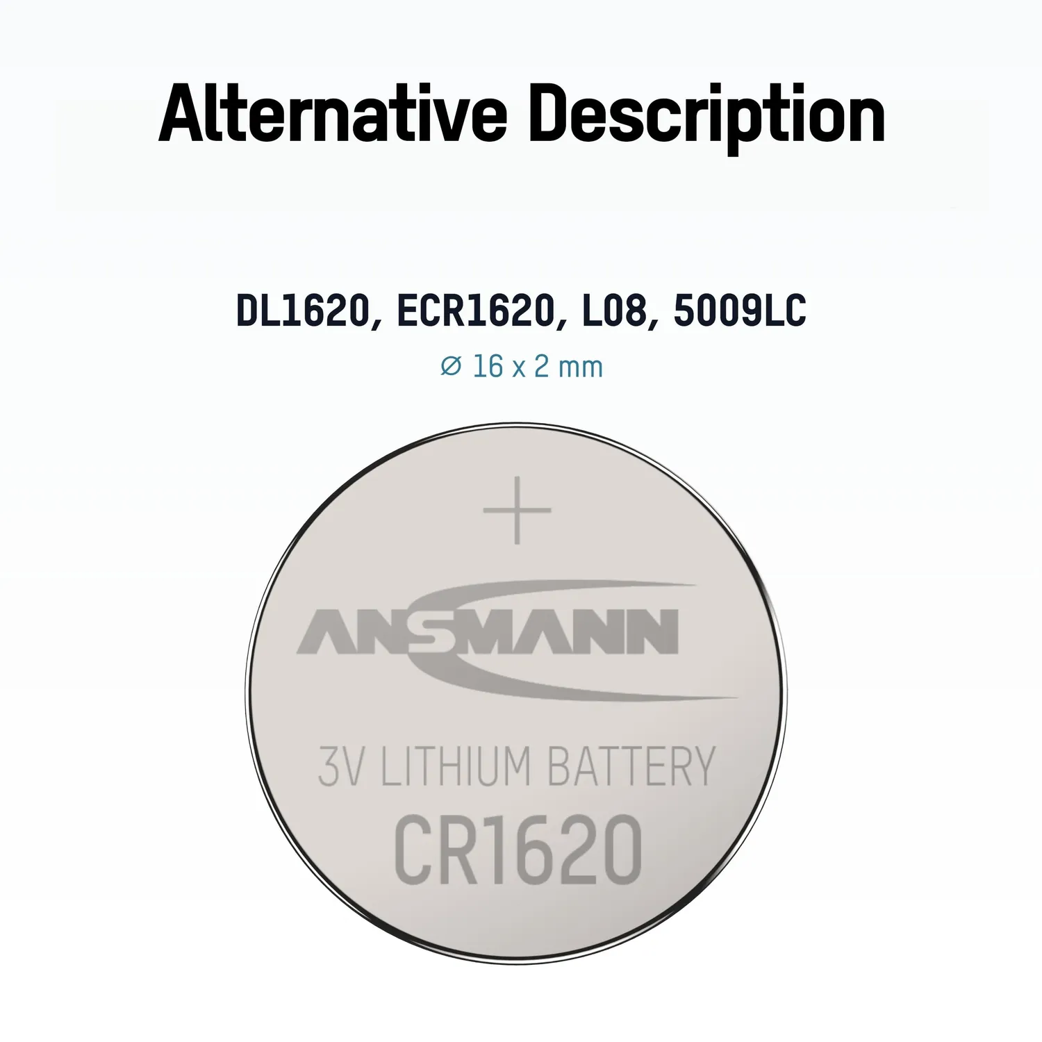 ANSMANN 5020072 CR1620 pile bouton lithium 3 V 1 pièce