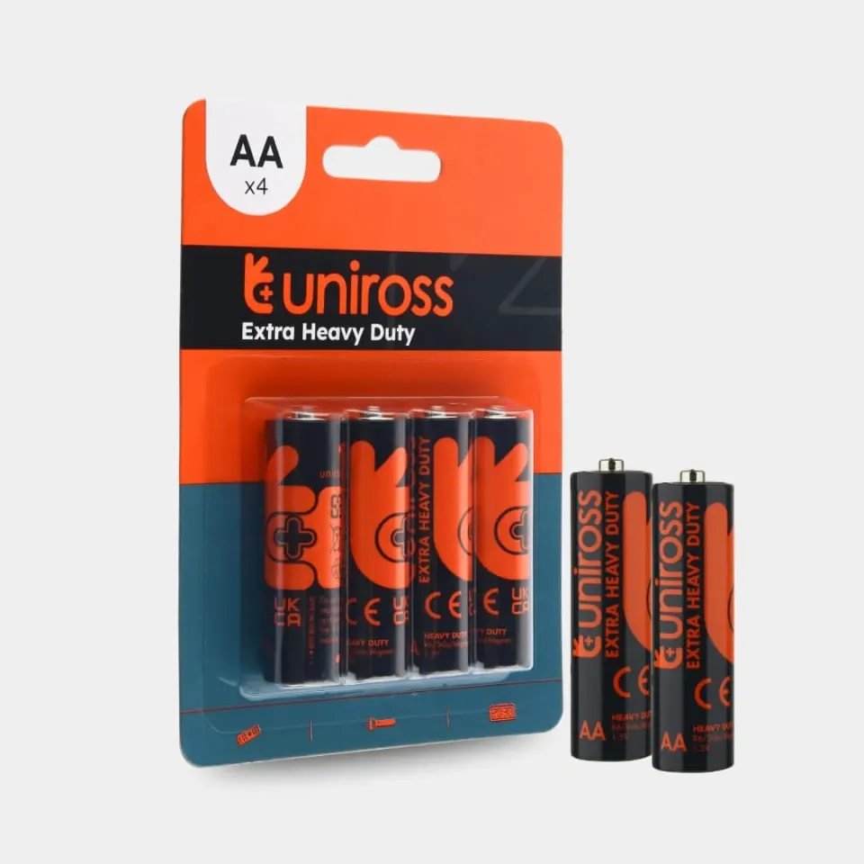 Uniross R6 AA Heavy Duty pile zinc 4 pièces 1,5 V
