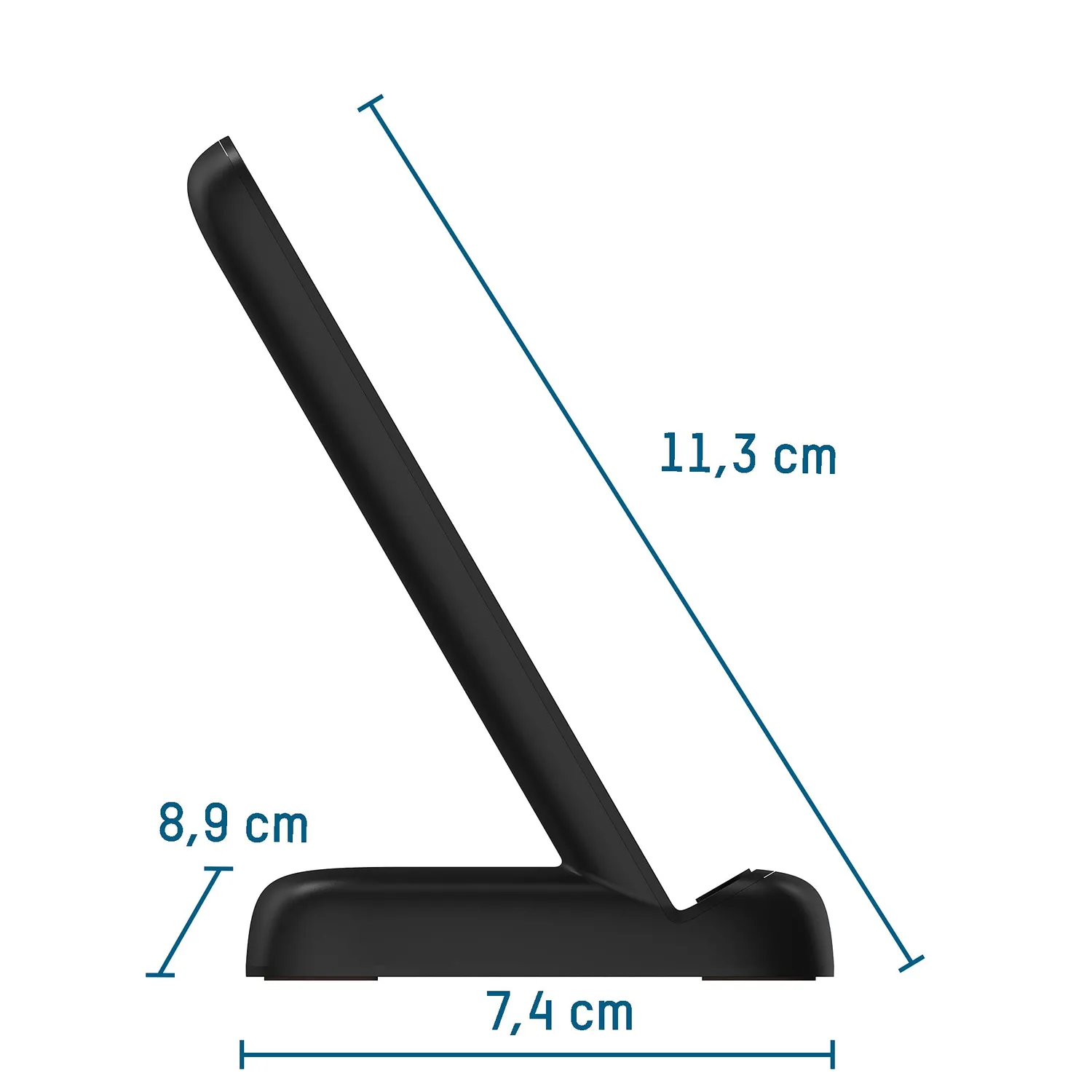 ANSMANN Chargeur Qi 15 W vertical sans fil