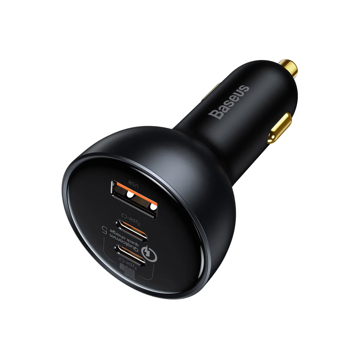 Baseus Chargeur Voiture USB-C 160W 3 Ports 100W PC