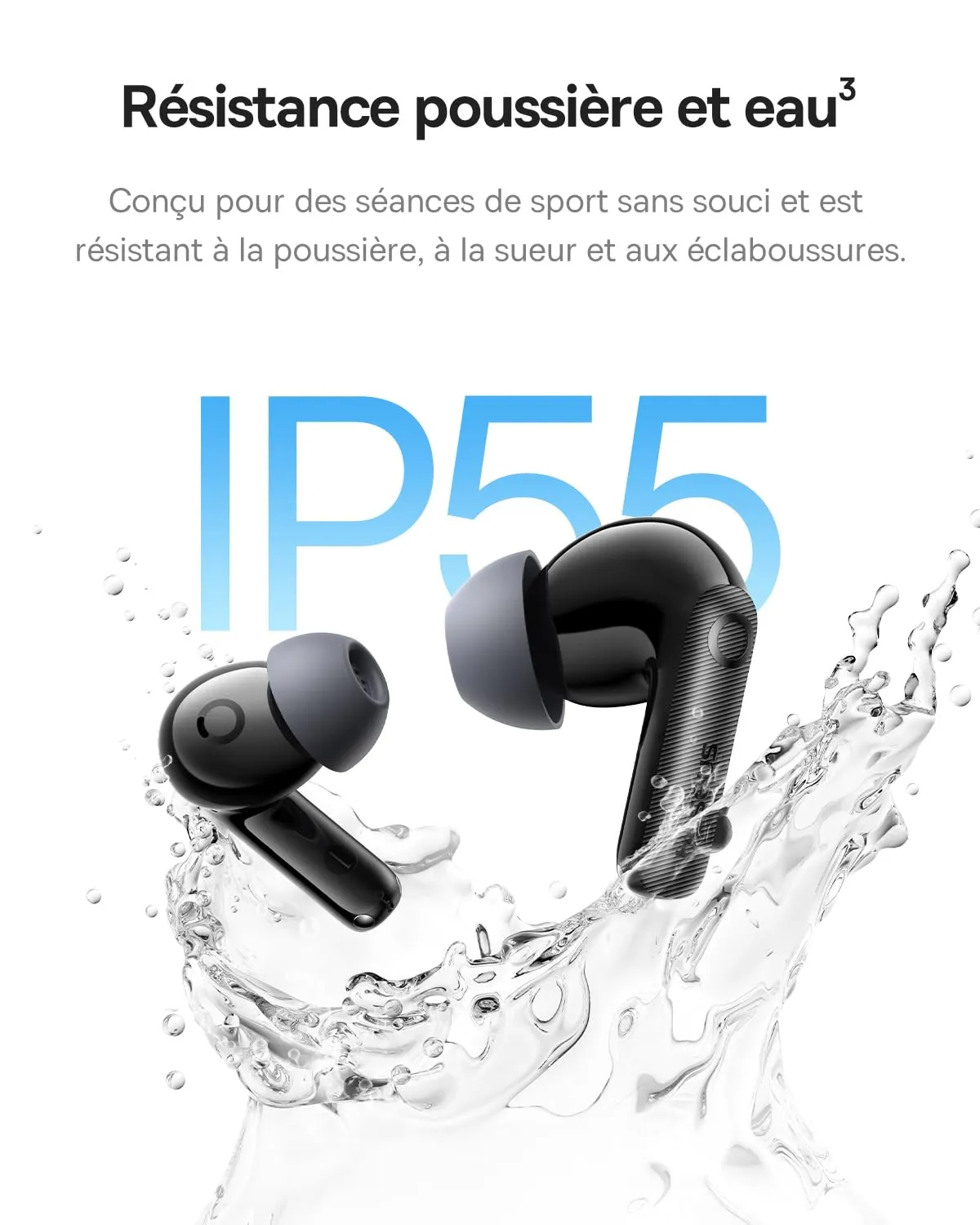 Baseus EP10 Pro écouteurs Bluetooth ANC 50 dB noirs