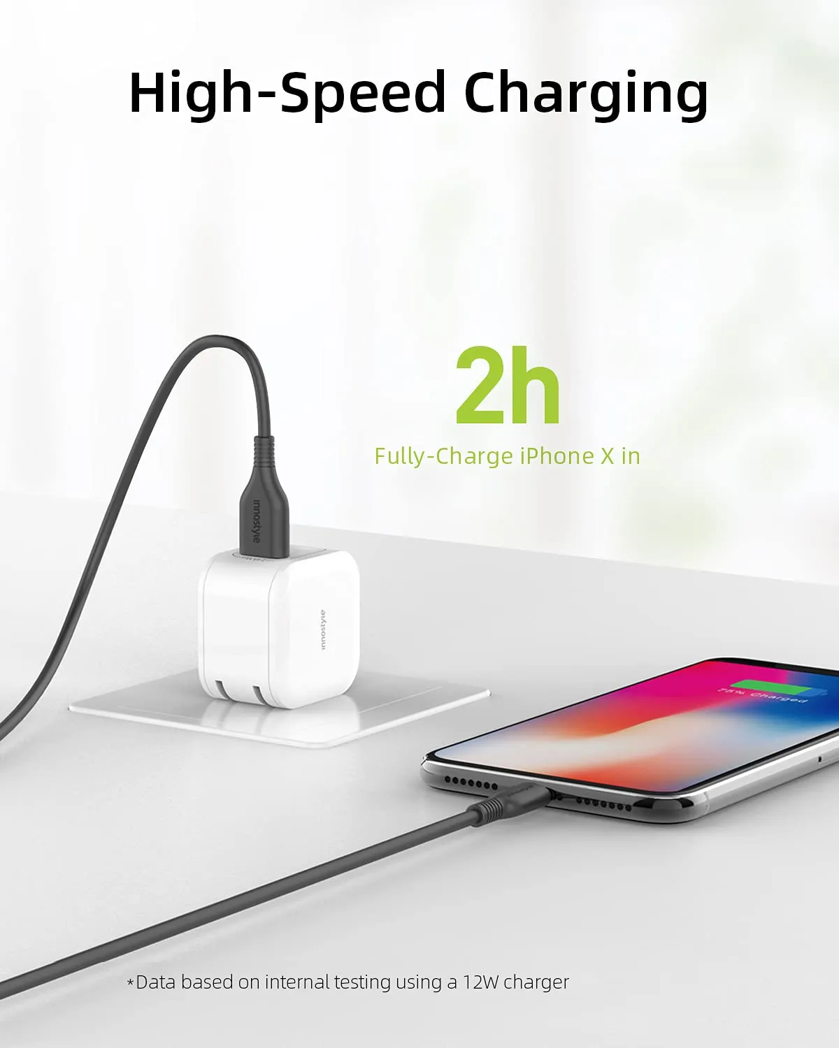 Innostyle PowerFlex câble Lightning USB-A 1,5 m MFi Kevlar