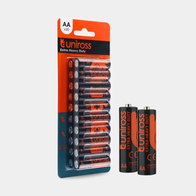 Uniross Heavy Duty R6 AA pile zinc blister 20 faible drainage