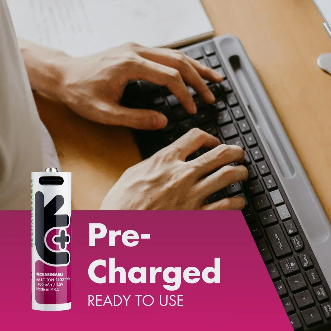 Uniross AA pile rechargeable USB-C 1,5V lot de 4 lithium