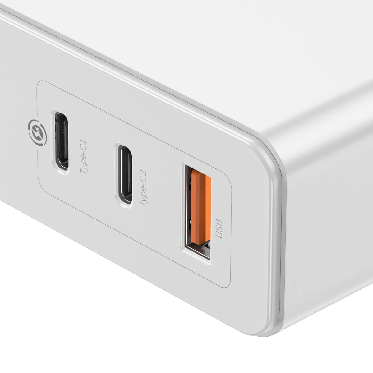 Baseus GaN2 Pro chargeur rapide 3 ports USB-C 120 W blanc