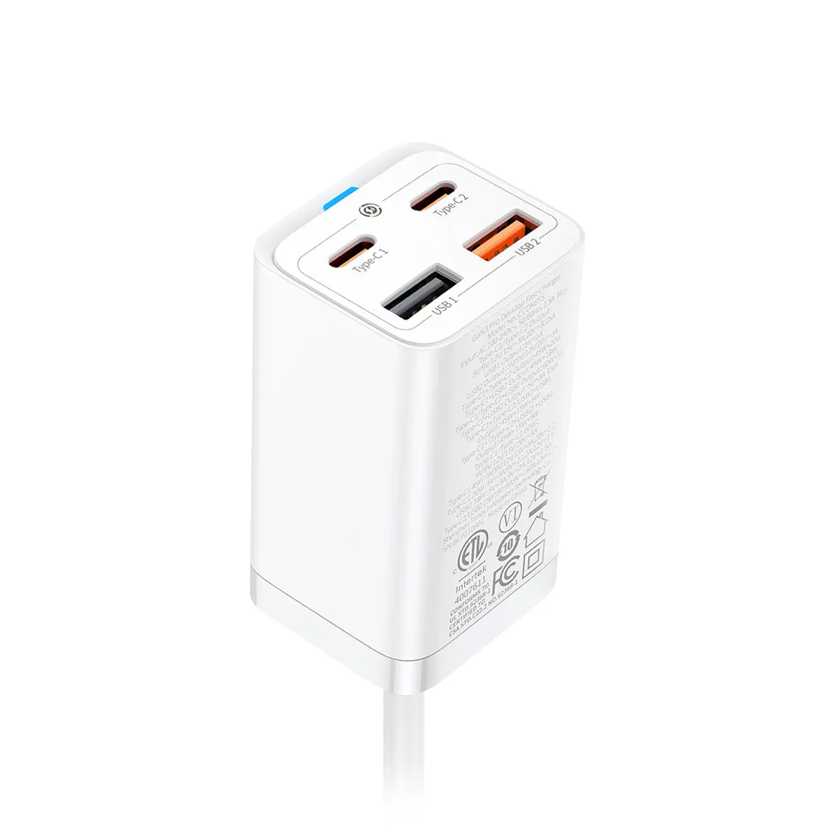 Baseus GaN3 Pro chargeur bureau 4 ports 65W avec câble