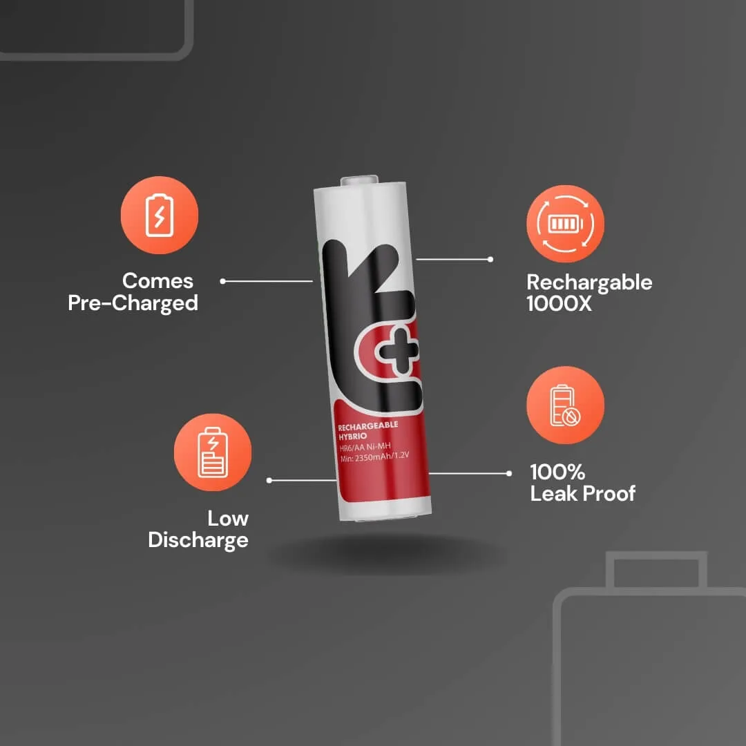 Uniross Ni-MH AA 2500 mAh pile rechargeable lot de 4
