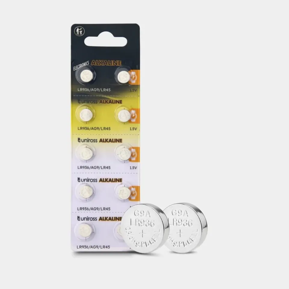 Uniross AG09 piles boutons alcalines blister 10 longue tenue