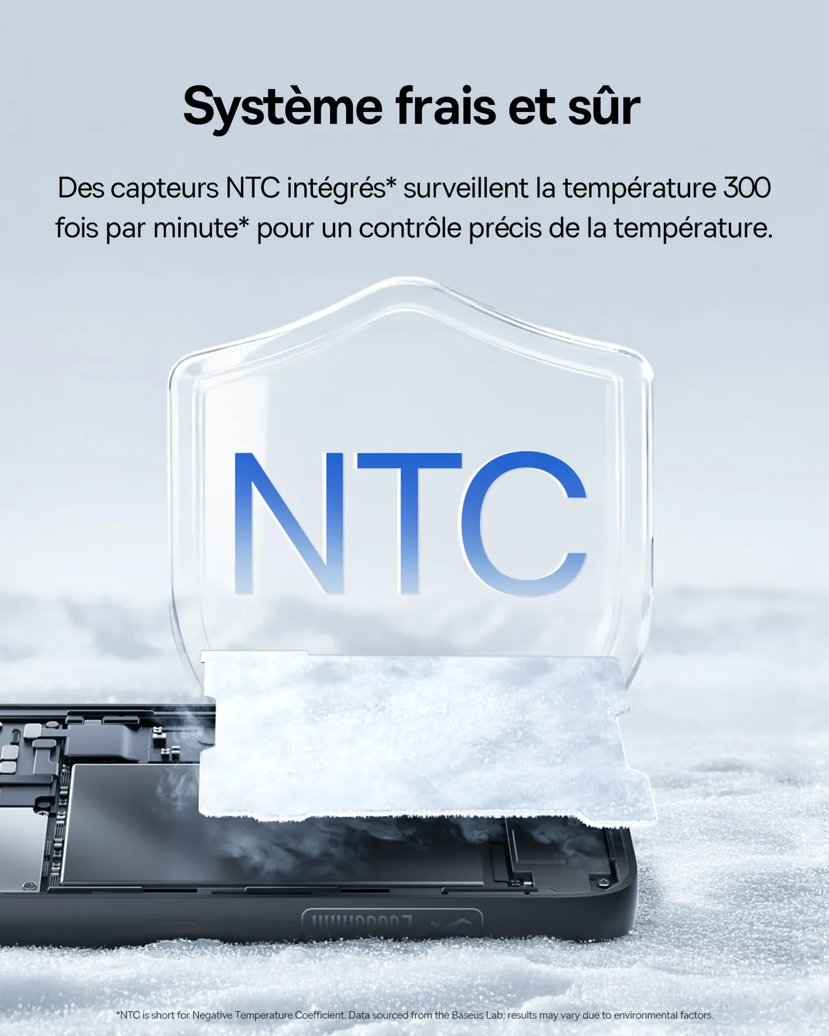 Baseus FC11 Powerbank batterie externe 20 000 mAh noire 45 W