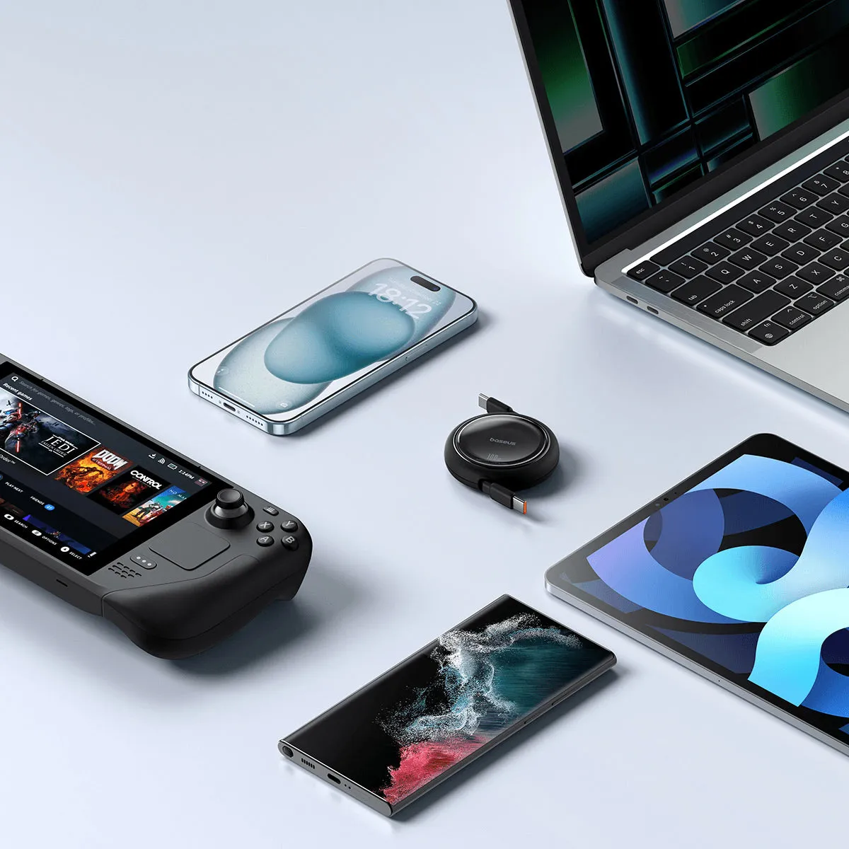 Baseus Free2Pull câble USB-C rétractable 100 W 1 m