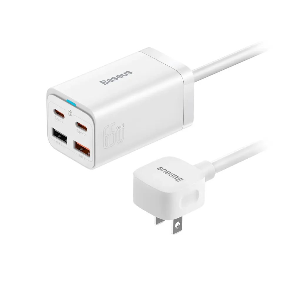 Baseus GaN3 Pro chargeur bureau 4 ports 65W avec câble