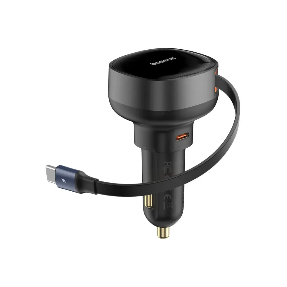 Baseus Enjoyment Pro chargeur voiture USB-C rétractable 60W
