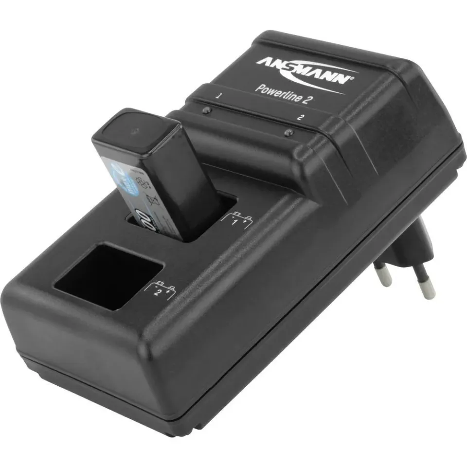ANSMANN Powerline 2 chargeur HR9V 1 à 2 piles intelligent