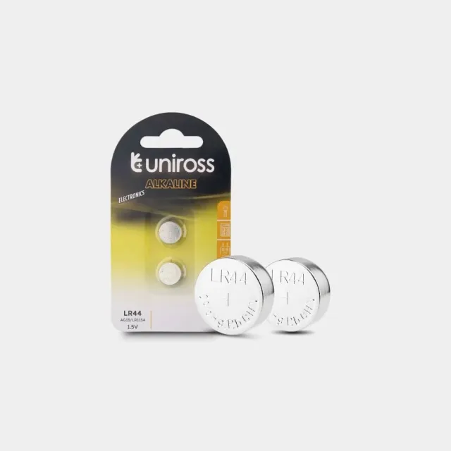 Uniross AG13 pile bouton alcaline blister 2 montre