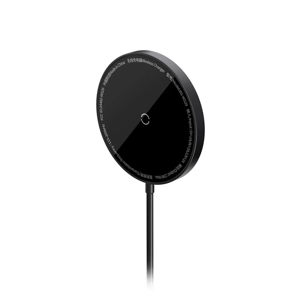 Baseus Simple Mini3 chargeur sans fil magnétique 15 W noir
