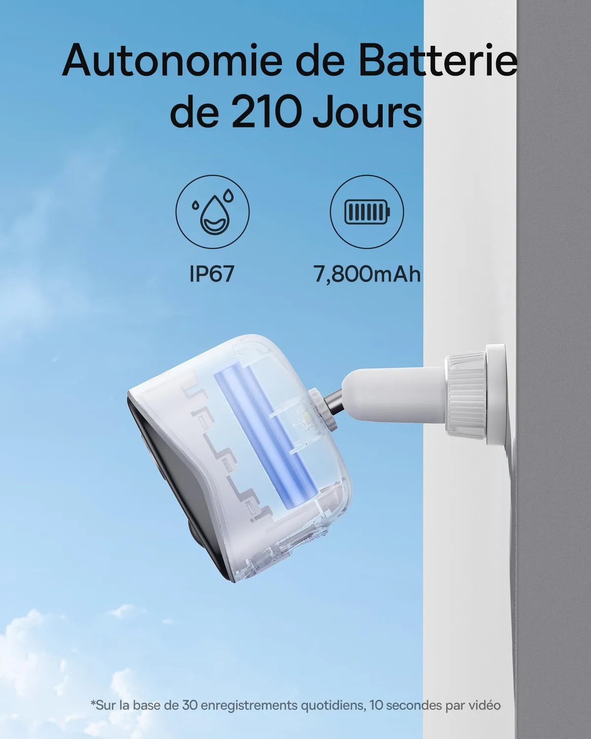 Baseus Security N1 kit 2 caméras Wi-Fi extérieures 2K batterie