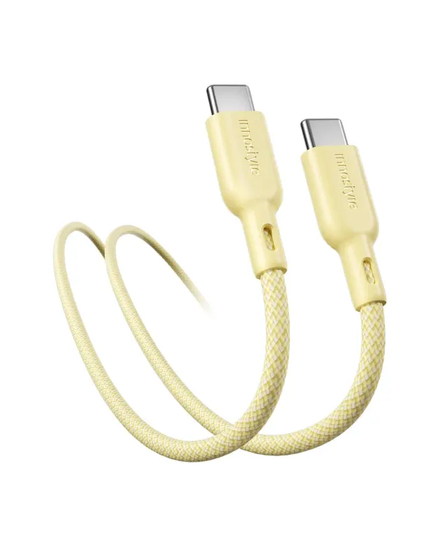 Innostyle PowerNova câble USB-C vers USB-C 60 W jaune tressé