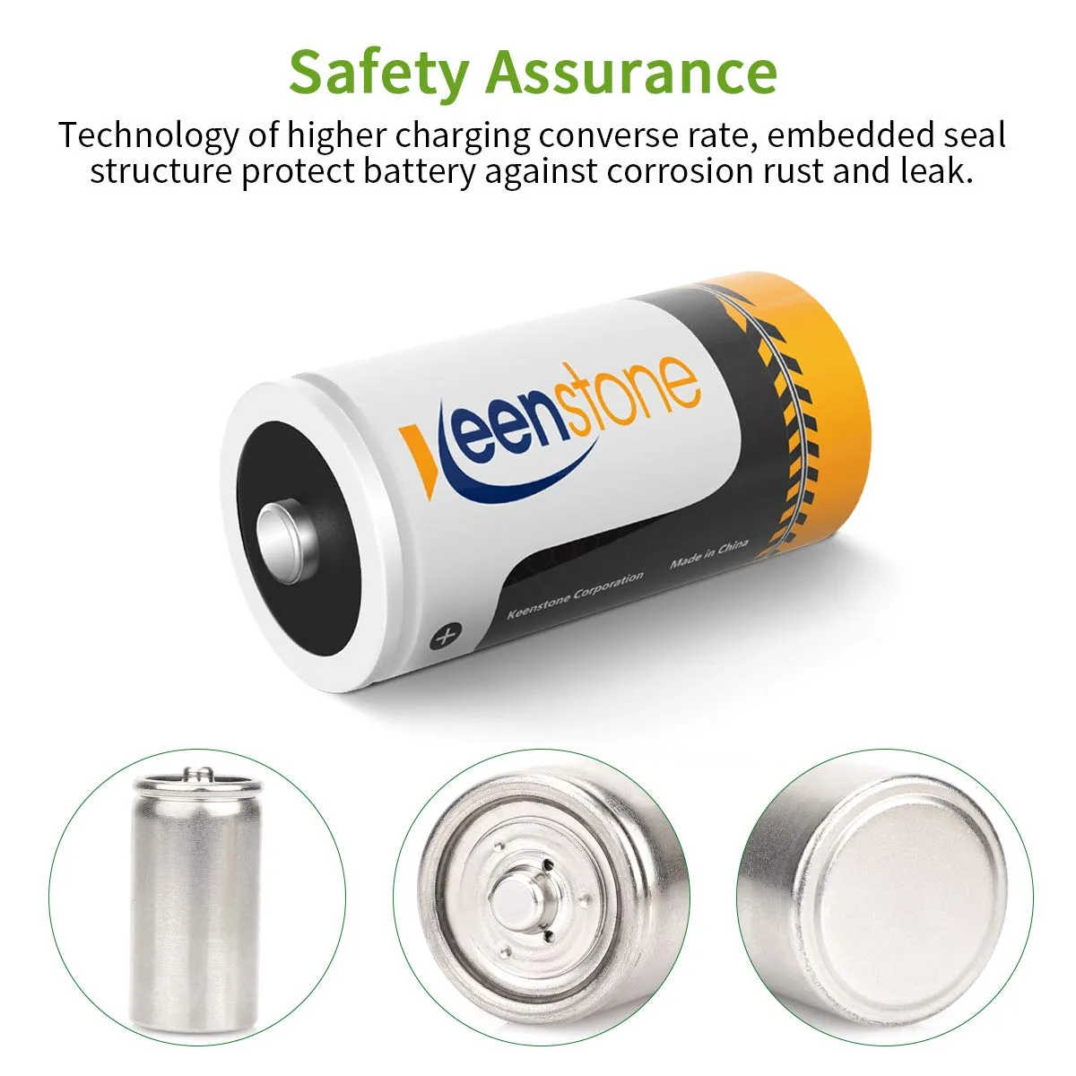 Keenstone piles D/LR20 rechargeables 4 pièces 10000 mAh Ni-MH