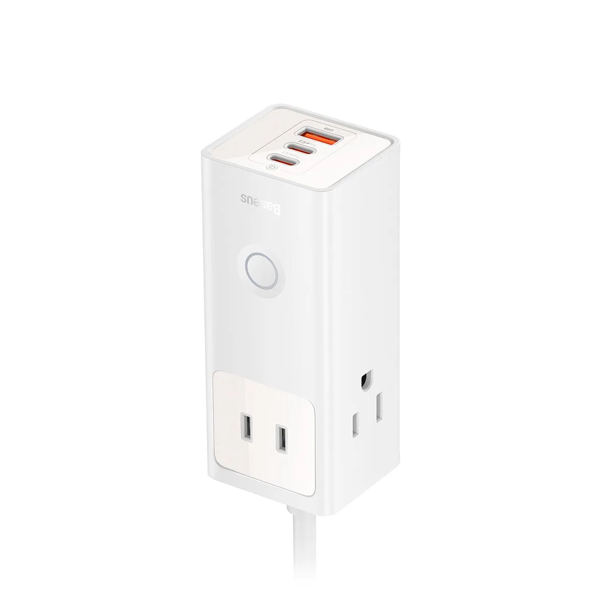 Baseus PowerCombo Pro multiprise 6 ports 40W blanche