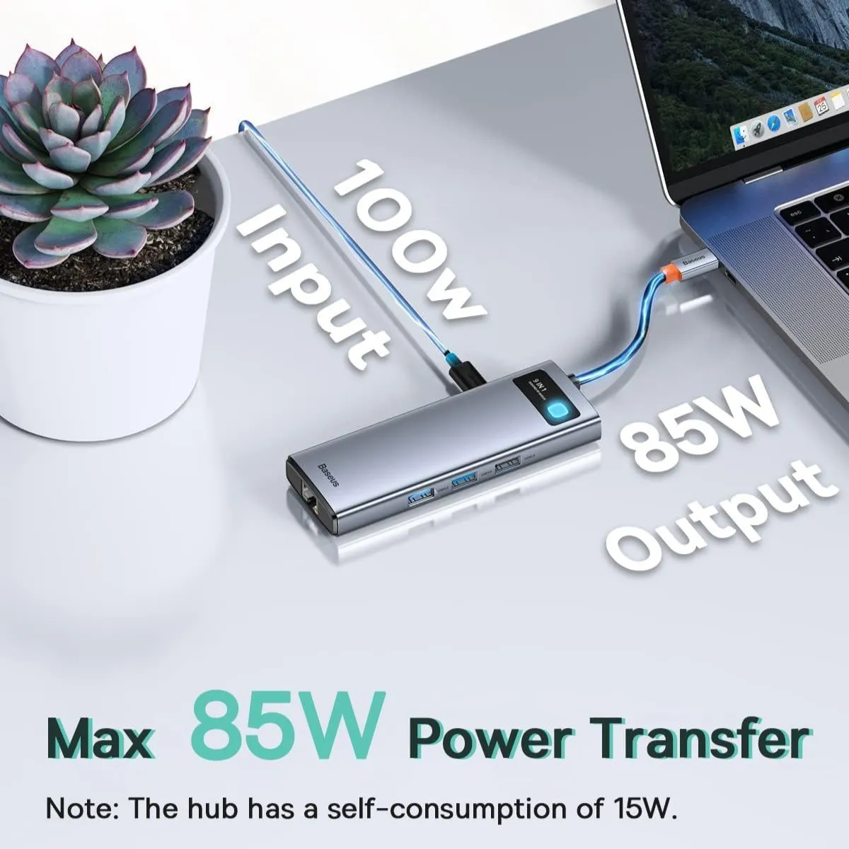 Baseus Metal Gleam Series 9-in-1 hub USB-C 85 W