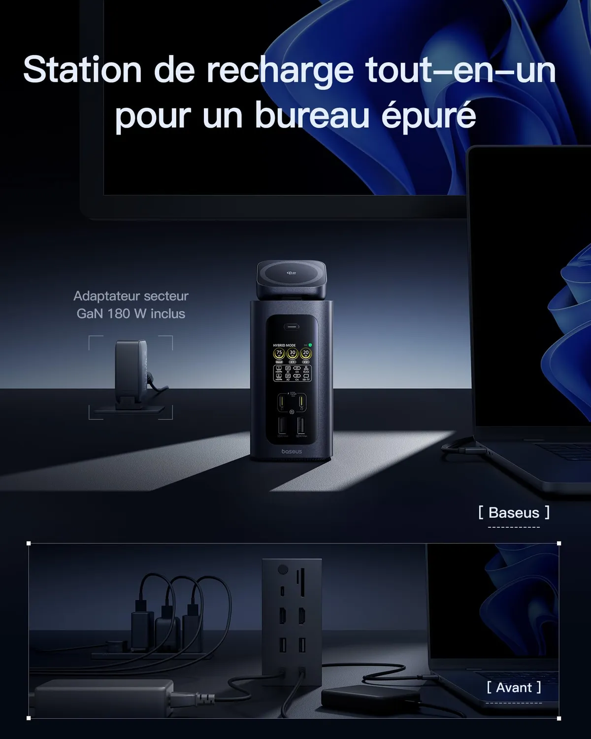 Baseus Spacemate Pro station d’accueil 15-en-1 160 W