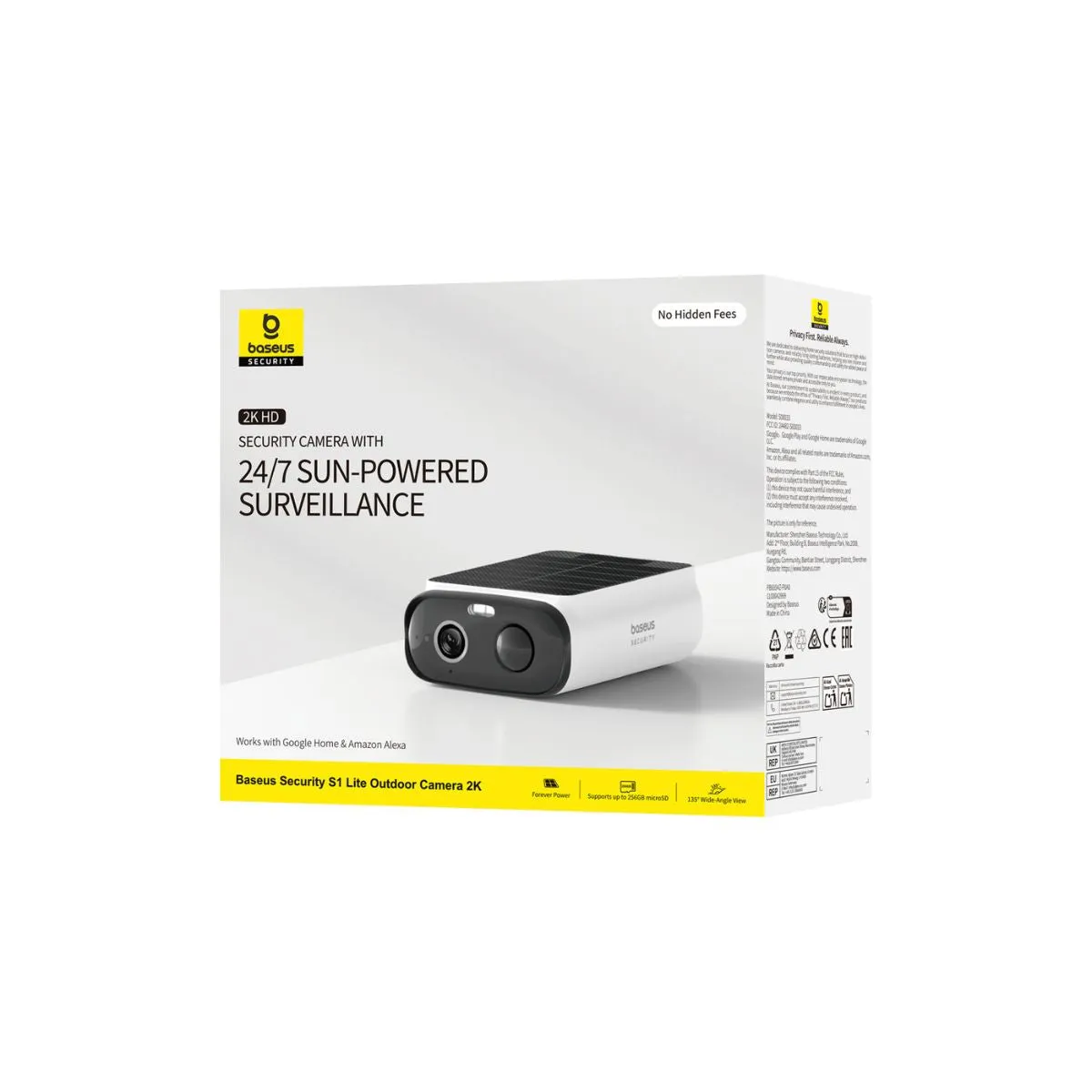 Baseus Security S1 Lite caméra extérieure 2K solaire IP67