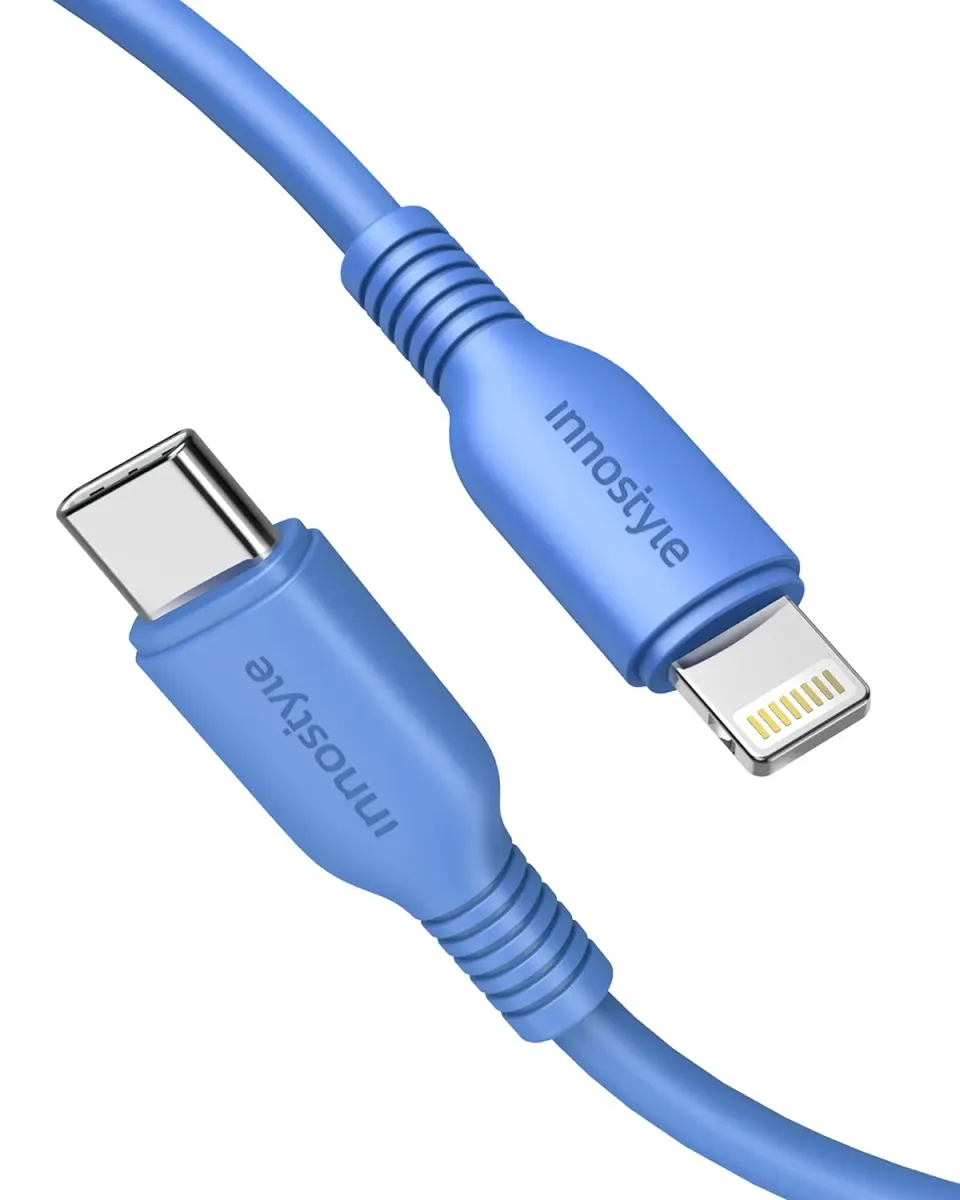 Innostyle Jazzy câble USB-C Lightning MFi 1m bleu