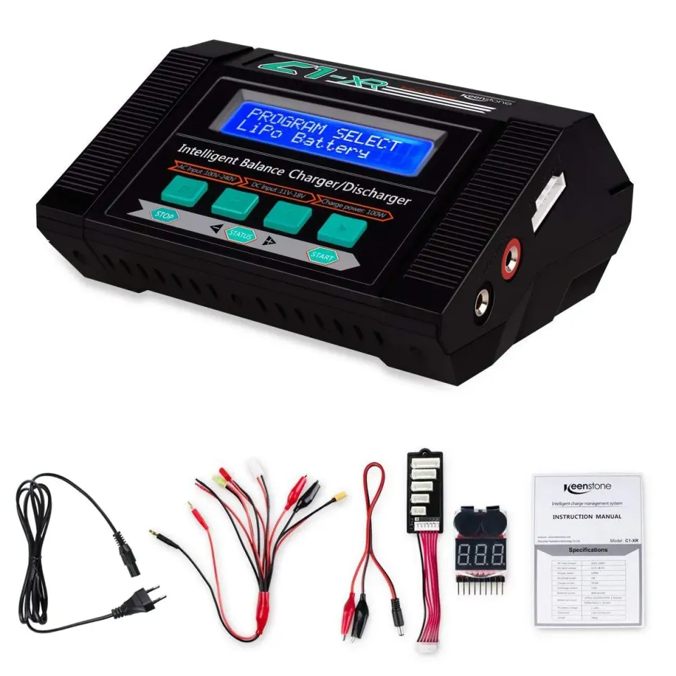 Keenstone chargeur LiPo 100 W 10 A avec déchargeur et connecteurs