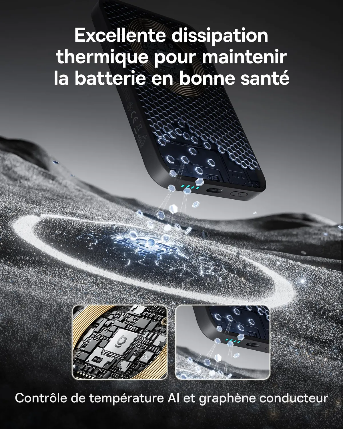 Baseus Enerfill batterie externe MagSafe 10000 mAh noire