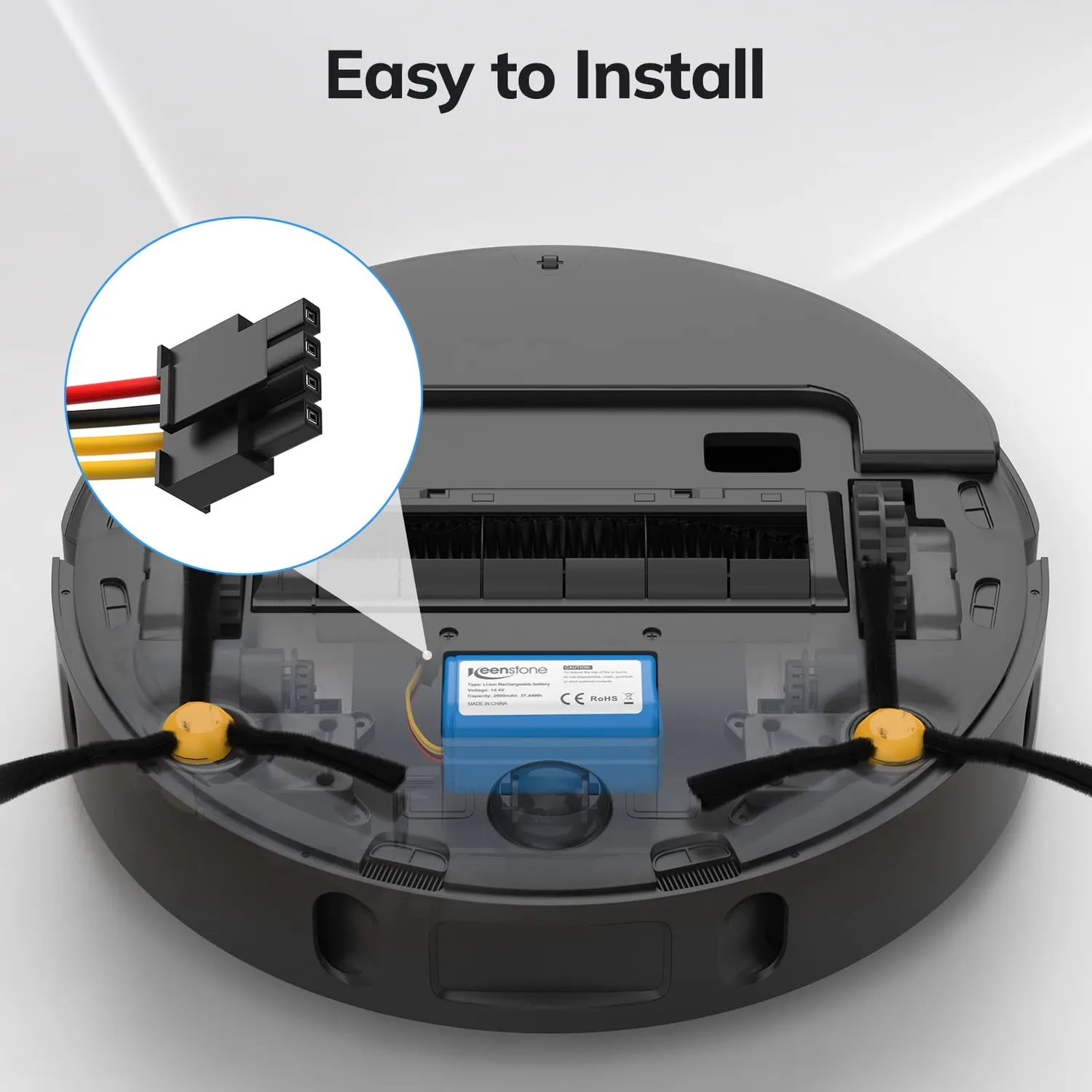 Keenstone batterie aspirateur robot 2600 mAh 4 broches