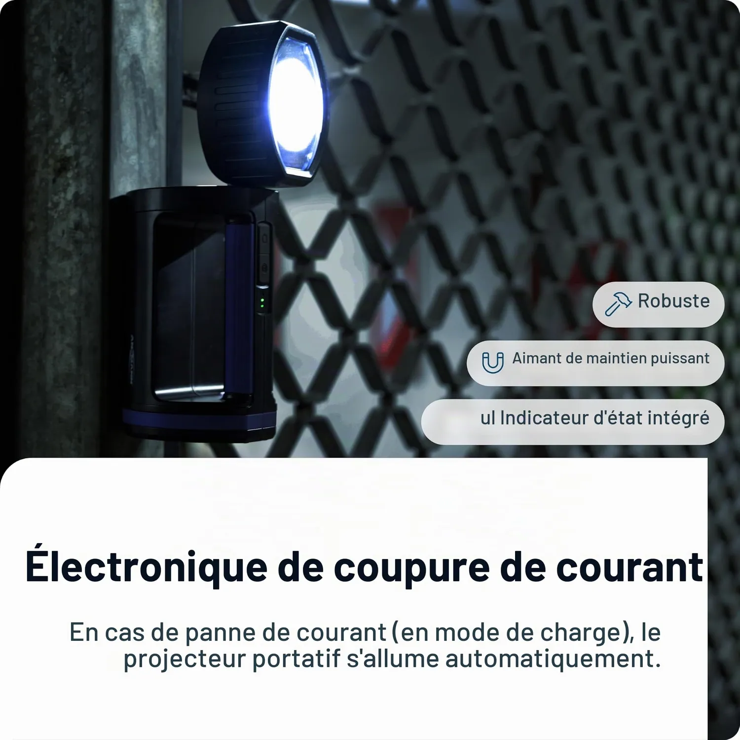 ANSMANN baladeuse LED rechargeable 5200 mAh magnétique