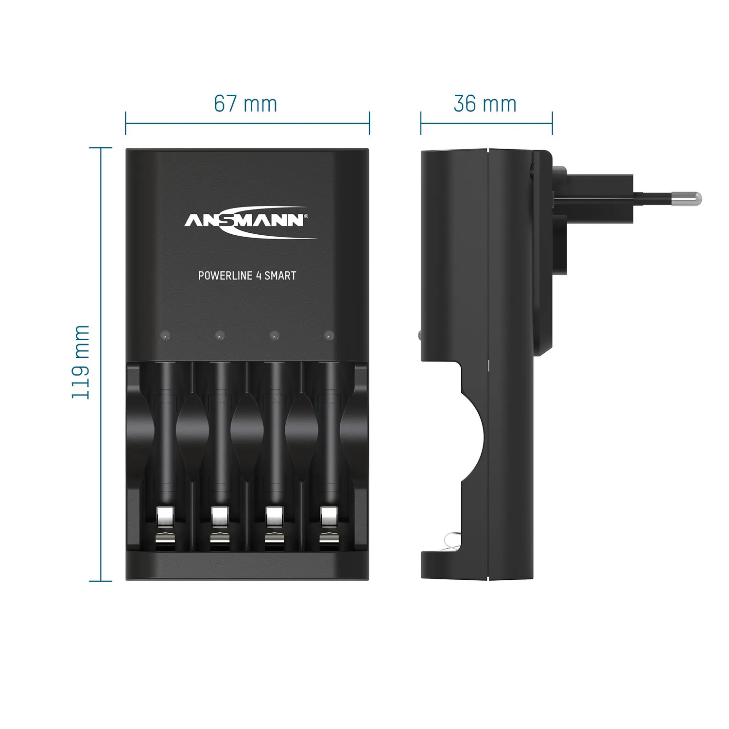 ANSMANN Powerline 4 Smart chargeur piles AA/AAA avec mode réparation