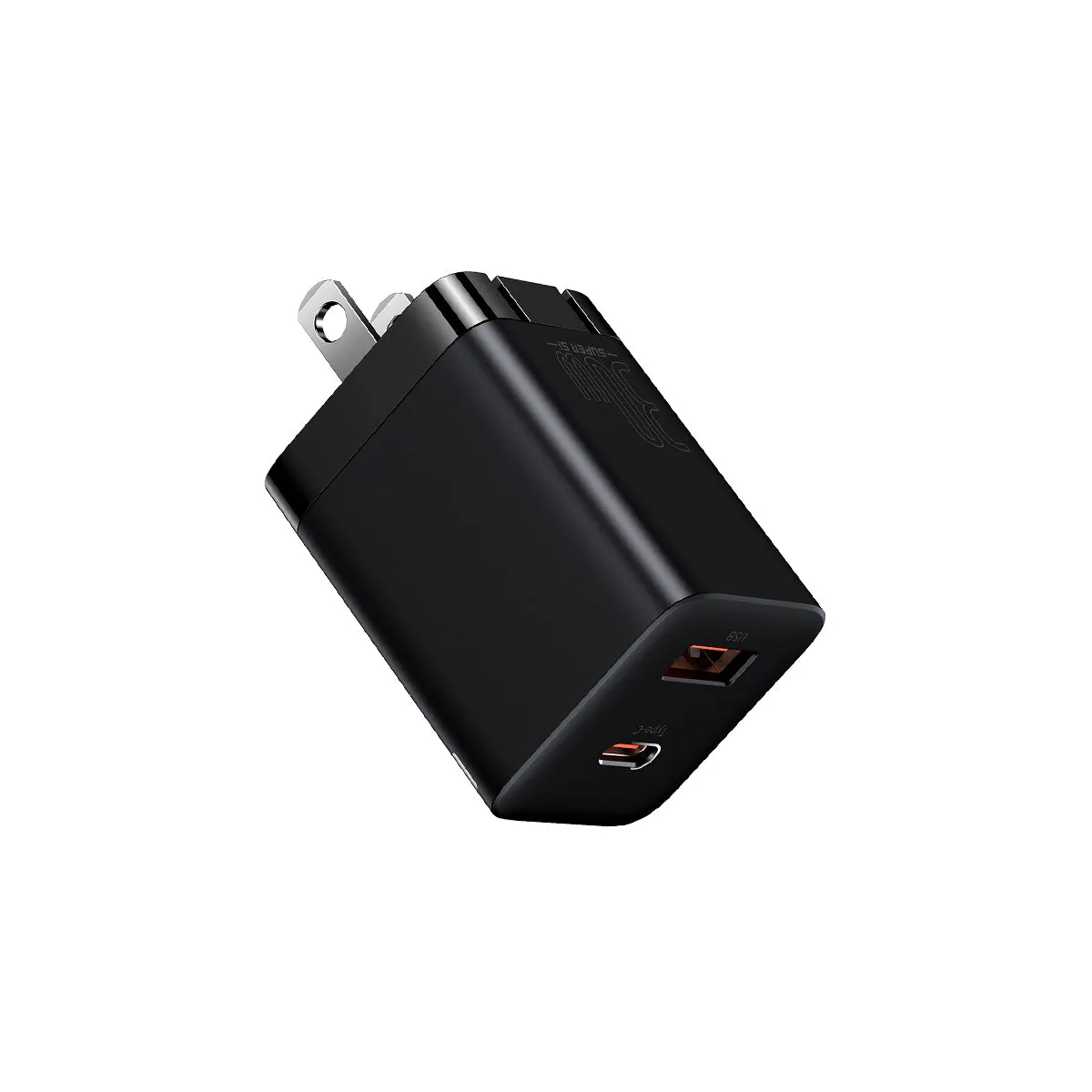 Baseus Super Si Pro Chargeur secteur 30W noir 2 ports