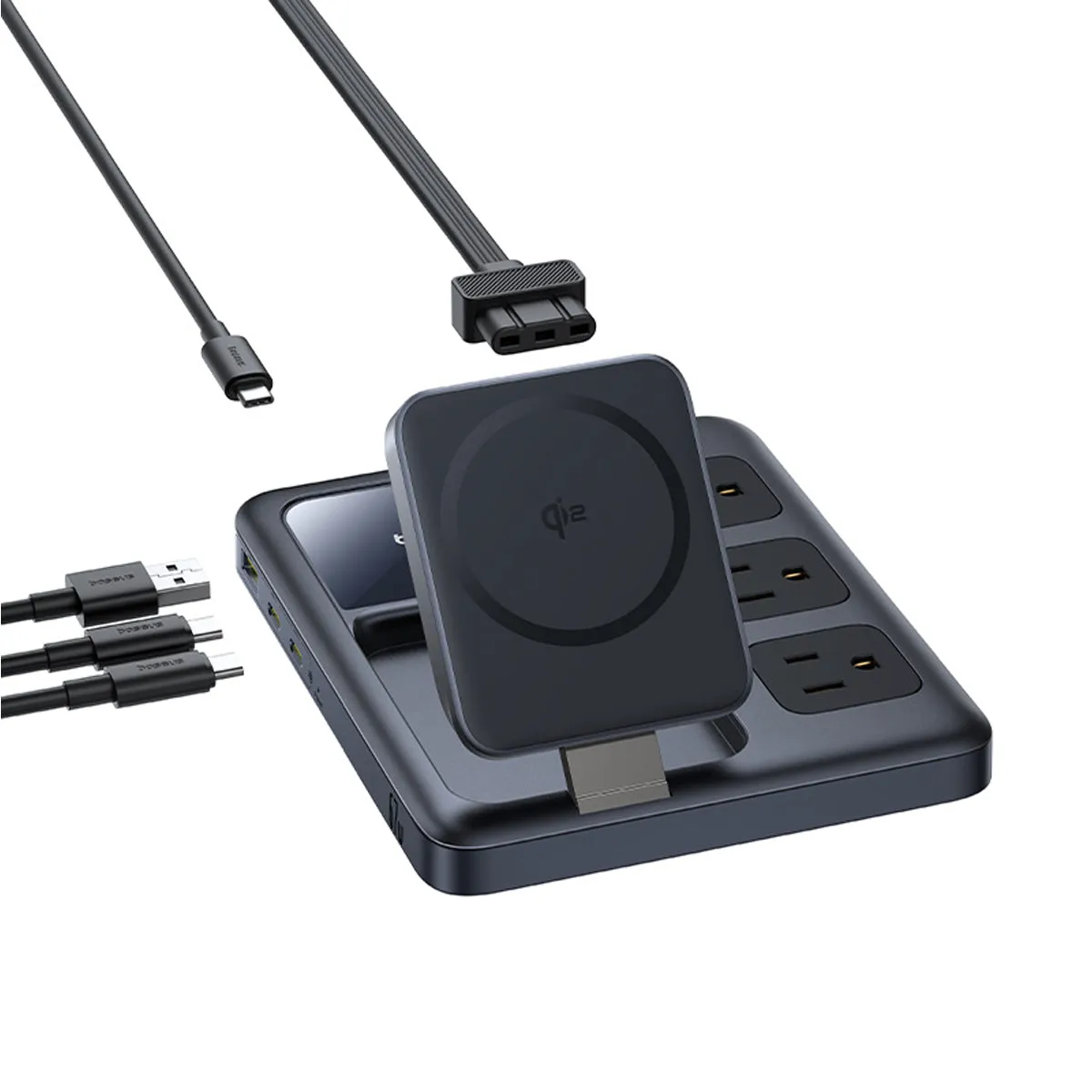 Baseus Nomos 8-en-1 Station de charge Qi2 67W sans fil