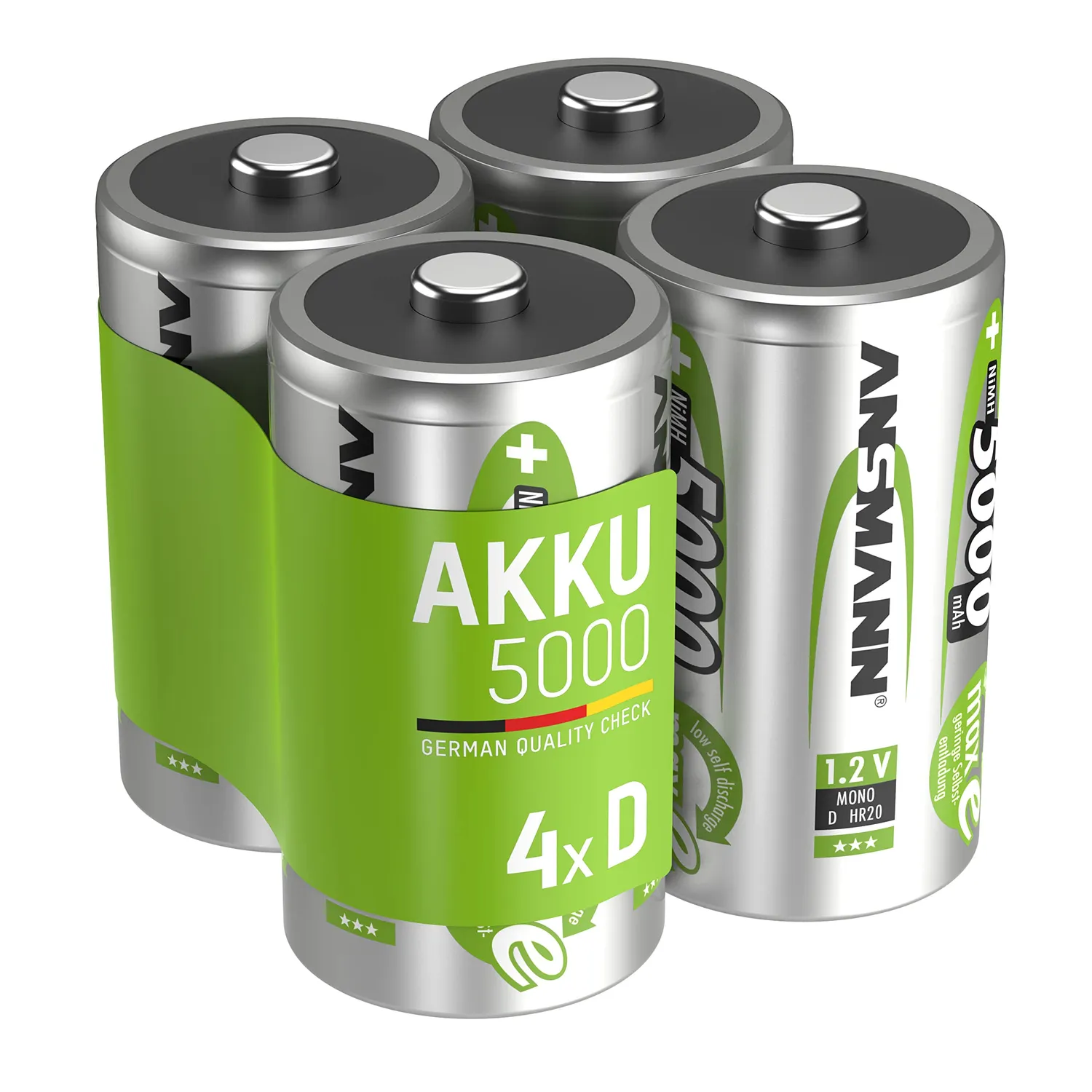 ANSMANN Accus D 5000 piles rechargeables HR20 lot de 2 faible autodécharge
