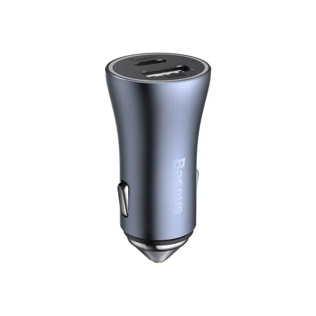 Baseus 40W chargeur voiture USB-A USB-C gris double port