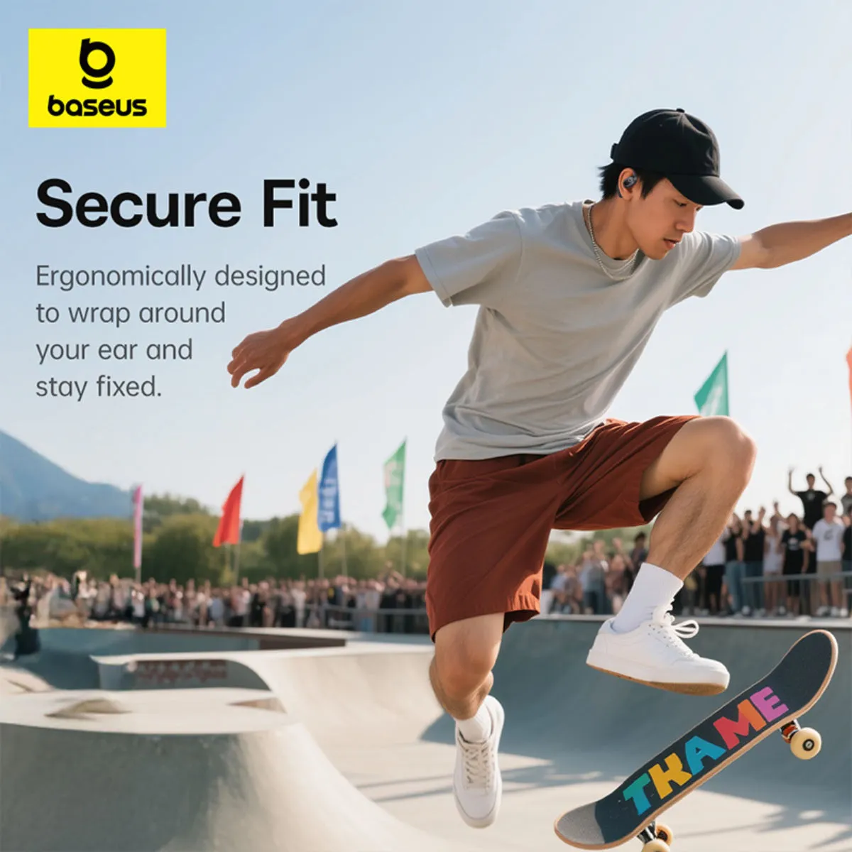 Baseus Eli 2i Fit écouteurs open-ear sans fil noirs