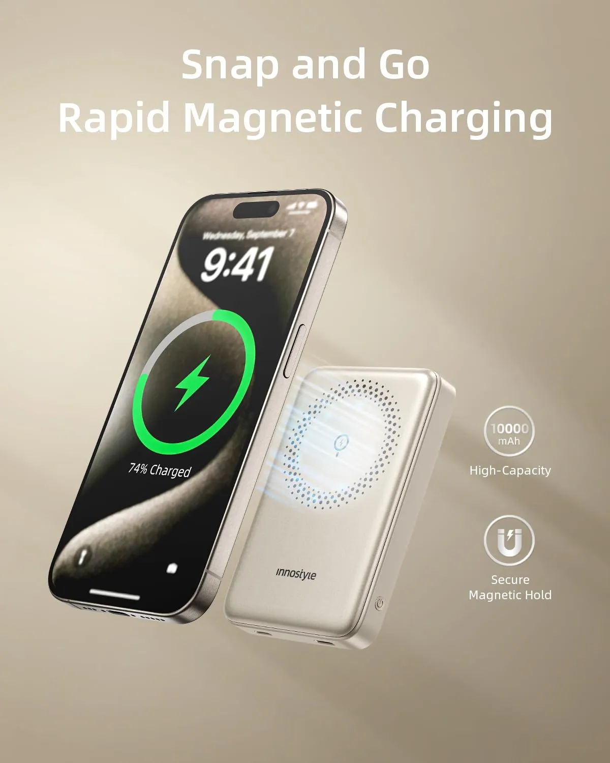 Innostyle PowerMag Slim batterie externe 10 000 mAh MagSafe