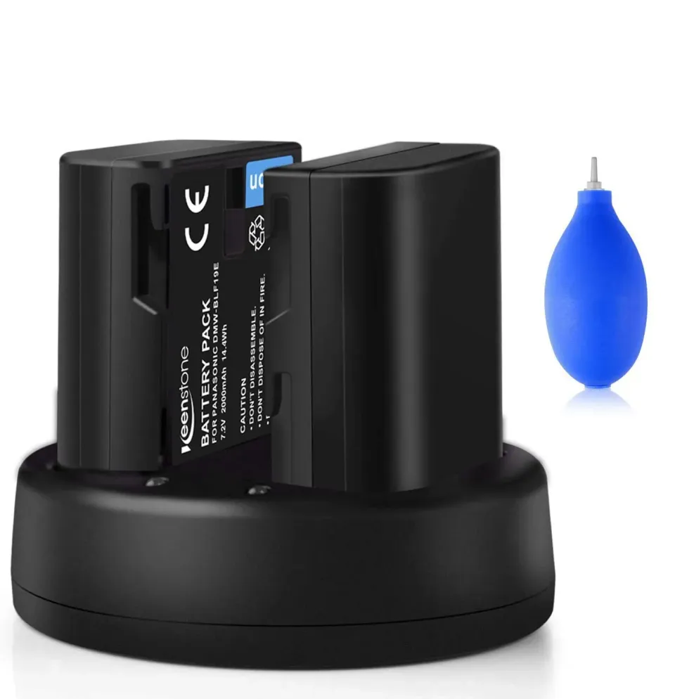 Keenstone DMW-BLF19E batteries appareil photo 2000 mAh lot de 2