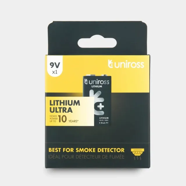 Uniross Ultra CR9V pile lithium 9V lot 1
