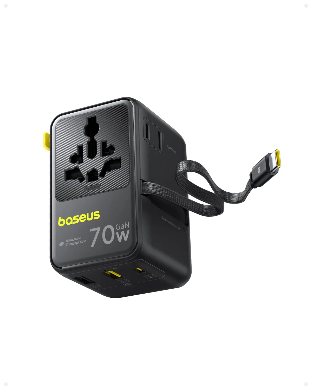 Baseus Enercore Adaptateur Voyage Universel 70W Rétractable