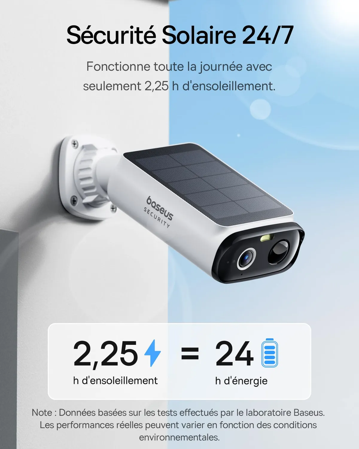 Baseus Security S1 Lite Solocam caméra solaire Wi-Fi 1 caméra 2K