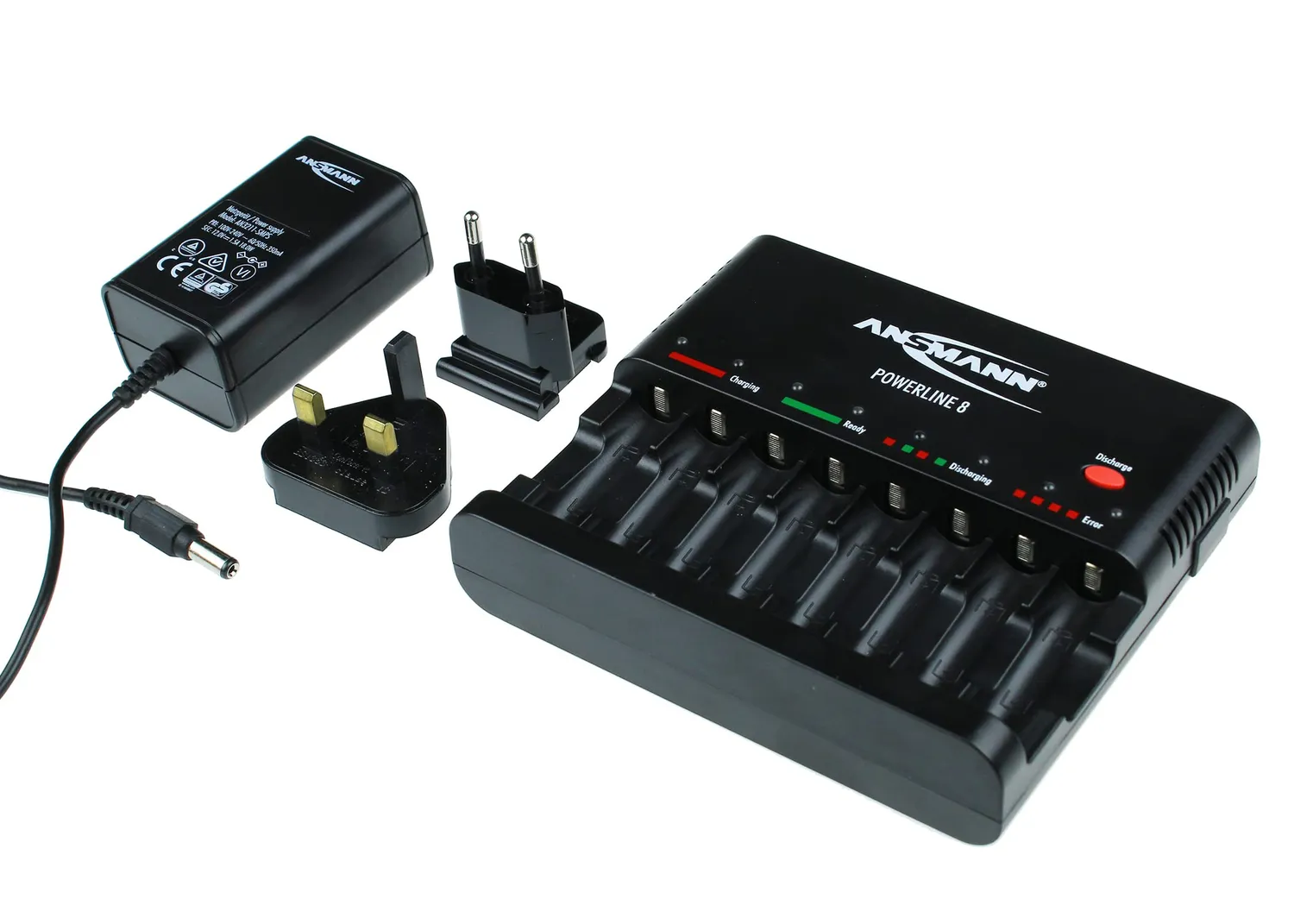 ANSMANN Powerline 8 chargeur de piles AA/AAA 8 compartiments intelligent