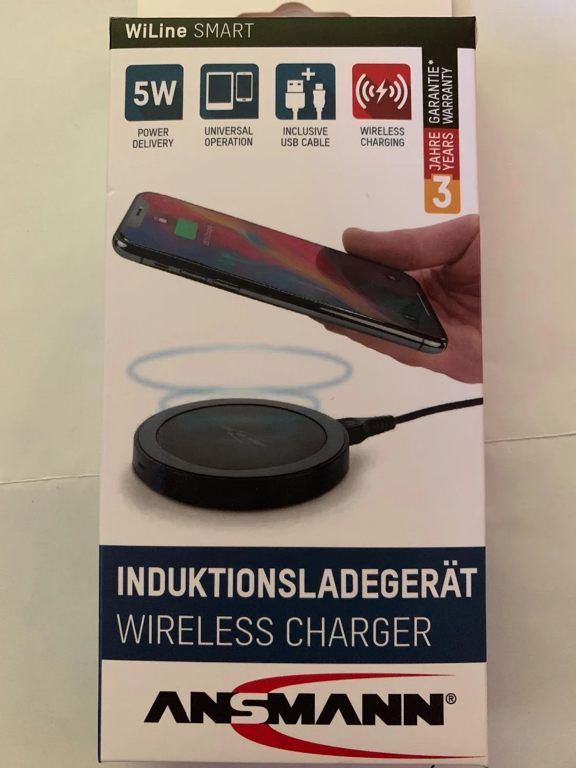 ANSMANN WiLine Smart QI chargeur sans fil 5 W USB